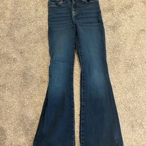 Frame Denim Dark Blue Wide Leg Jeans